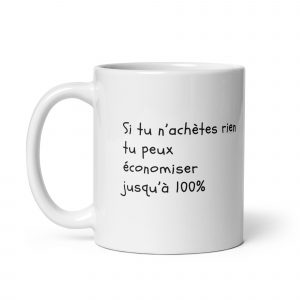Mug Blanc Brillant - 100% économie