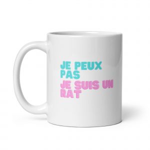 Mug Blanc Brillant - Je peux pas je suis un rat
