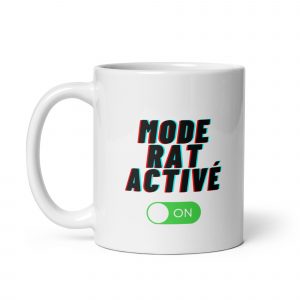 Mug Blanc Brillant - Mode rat activé
